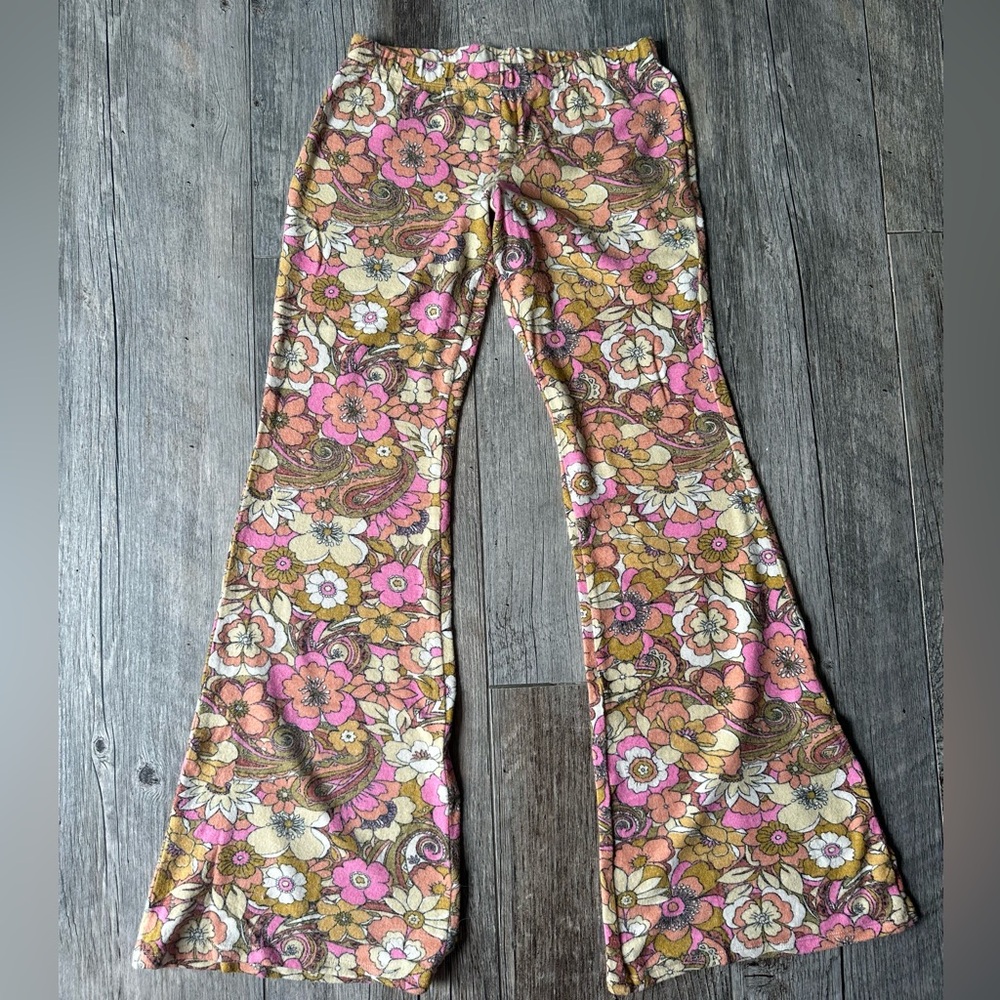 Floral Bell Bottom Pants